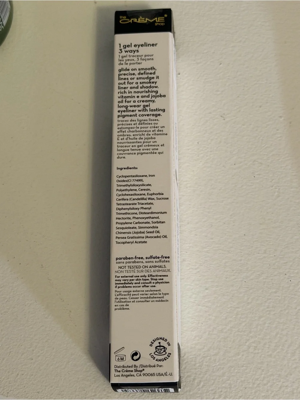 The Crème Shop 3 In 1 Chroma Gel Creme Eyeliner Obsidian Black